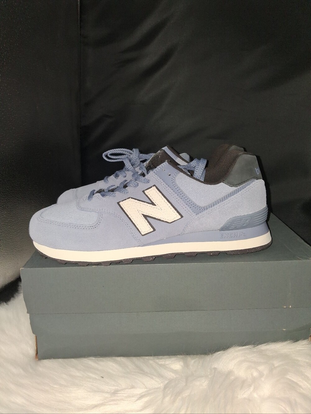 New Balance Women's Classic Suede & Mesh Sneakers in Light Blue